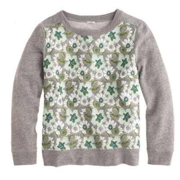 SALE!!J. CREW SHIMMERY APPLIQUÉ SWEATSHIRT - Picture 13 of 13